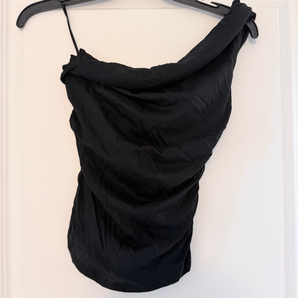Zara Black Draped Camisole Top